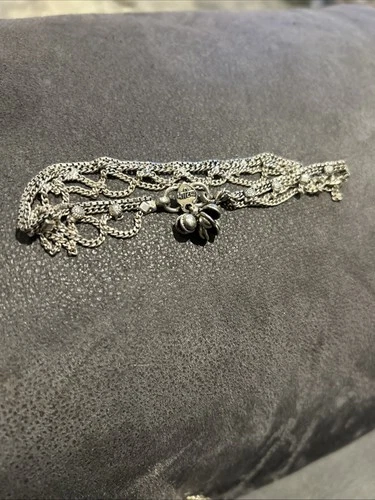 sterling silver ? anklet/ Bracelet Jingle Bells Charms Indian Shree