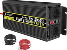 Novopal 3000W Inverter 12V 220V Onda Pura con 2 EU Presa 1 USB 5m Telecomando