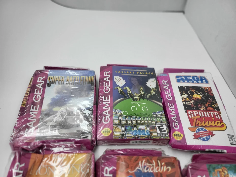 6 NEW Sega Game Gear Games Damaged boxes Aladdin,Jungle Book,Lion King,Tank #C2 - Image 2 of 4