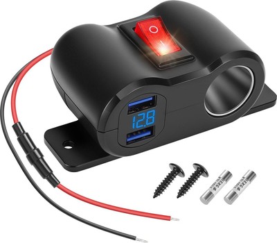 Auto Ladegerät 120W Zigarettenanzünder Adapter Dual 18W QC3.0 USB Port Buchse mit /