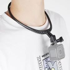 PULUZ Adjustable Neck Mount for GoPro Action Cameras,Camera POV Selfie Holder Ha