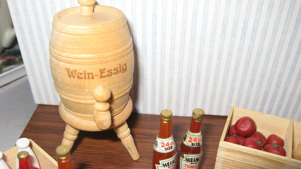 kleines Konvolut für den Kaufladen,Zubehör auch von Bodo Hennig,Essig-Fass ,Holz - Bild 3 von 4