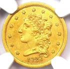 1838 Classic Gold Quarter Eagle $2.50 Coin - Certified NGC AU58 - Rare Date!