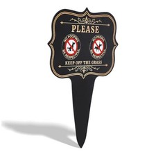 No Poop or Pee Dog Sign 13.6  X9.6  Keep Off the Grass Yard No Poop and Pee