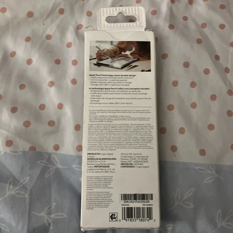 Lápiz digital Logitech Crayon para Apple iPad 2018 en adelante | USB-C nuevo ¡¡GENUINO!!! Foto 2 de 4
