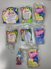 Vintage McDonalds 1990's Barbie Doll Figures Happy Meal Toys Lot Of 8 New