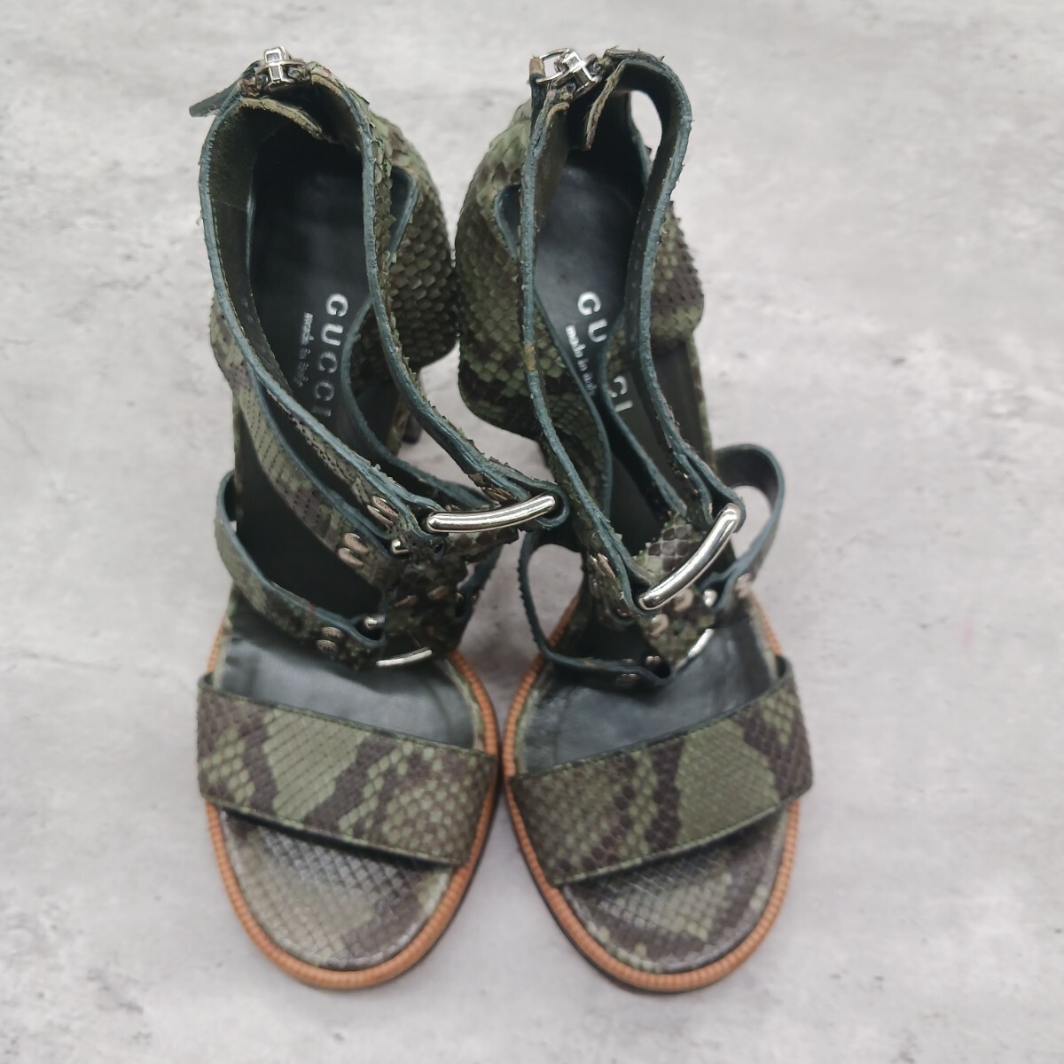 Womens GUCCI  Level GUCCI  Python Pumps High Heel… - image 7