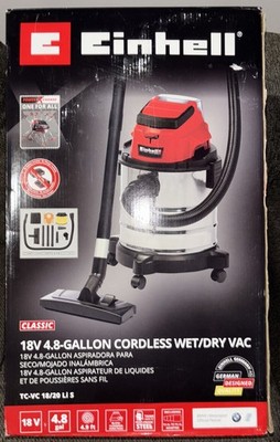Einhell - TC-VC 18/20 Li S-Solo Wet & Dry Vacuum Cleaner 20 litre 18V Bare Unit