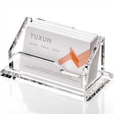 Acrylic Business Card Holder for Desk-1 Slot, Business Card Holder Organizer for