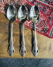 Oneida Pembrooke Renoir Set of 3 Teaspoons Spoons SSS Stainless Flatware