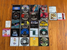 Sega Saturn HST-3210 gray Japanese console system + 10 games + memory cartridge