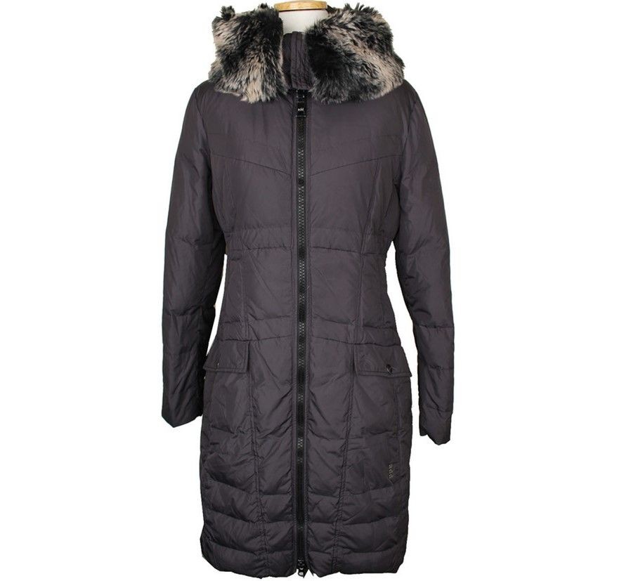 Giubbotto piumino d'oca collo pelliccia ecologica altra marca 42 26812199