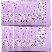 Premium Soft Cotton Designer Bandanas Pack for Men and Pack of 10 Lavender