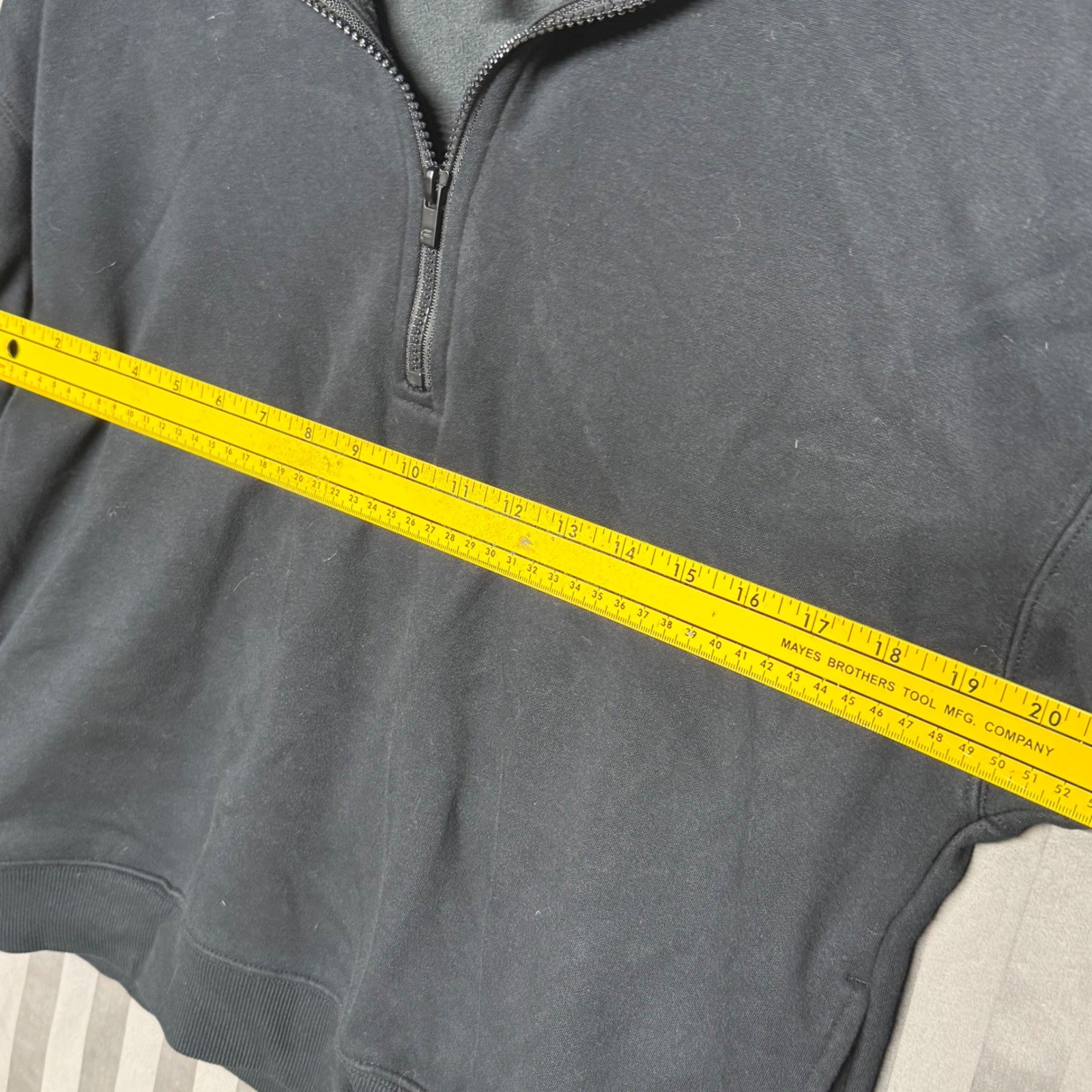 Fabletics Quarter Zip Pullover Sweatshirt Black L… - image 5