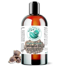 Bella Terra Oils - Organic Moringa Oil 16 oz - Cold-Pressed Mastery Packed wi...