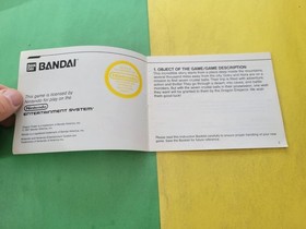 Dragon Power Nintendo NES Instruction Manual Only