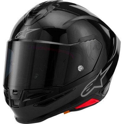 Alpinestars Supertech R7 Solid Helm Helme XS Glanz Schwarz 8202126-1180-XS