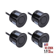 4pcs Reverse Backup Parking Rear Bumper Park Assist Object Sensor Black for