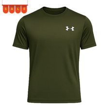 Under Armour Men T-Shirt Crew Neck Short Sleeves Dri-Fit Gym Casual Sports Wear