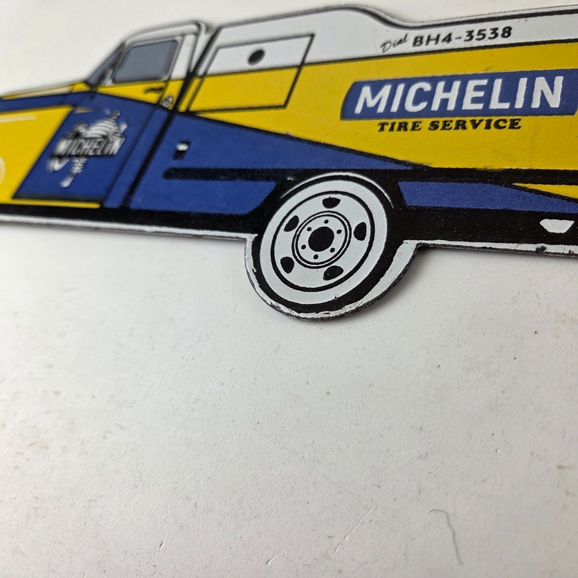 Vintage Michelin Tires Bibendum Sign - Gas Pump Automobile Sales & Service Sign