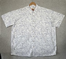 Espionage Apparel Shirt White Blue Map Pattern/ Design All Over Mens Size 4XL
