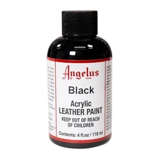 Angelus Acrylic Leather Paint, Black 4oz