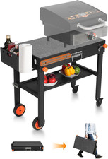 Portable Blackstone Griddle Stand, Folding Grill Table with Wheels for 17/22 Inc