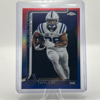 2025 Topps Chrome Football - Colts Jonathan Taylor Red White Blue Refractor #130
