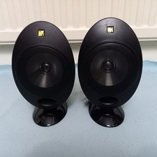 100W black KEF HTS2001 speakers STEREO satellite EGG wall MOUNTABLE 8Ω
