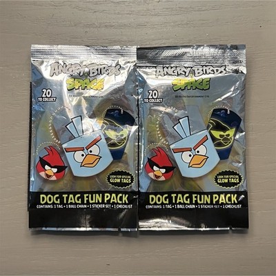 Angry Birds Space Dog Tag Fun Pack Glow Tags (Lot of 2) Rovio Entertainment