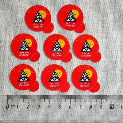 Aufkleber/Sticker IG Metall 8 x IGM Ich bin Metaller Ø 2,5 cm