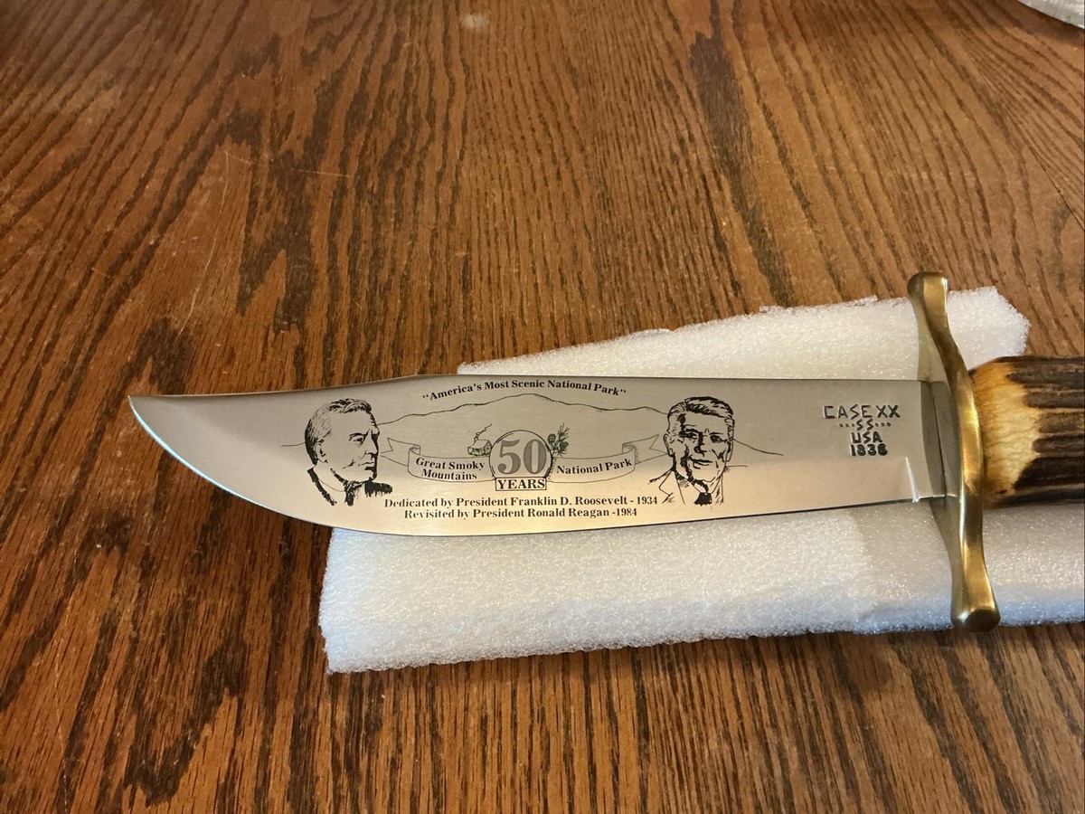 Sale 極美品ブリティッシュトラッドKENT HOUSE クラッシックチェスト 1984 Case XX #1836 Great Smoky Mtns.50th Anniversary Bowie Knife