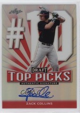 2016 Leaf Metal Draft Top Picks Auto Red 2/3 Zack Collins #TP-ZC1 Auto 2a9