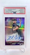 2017 Bowman Draft Kyle Wright Chrome Auto Purple Refractor /250 PSA 10 Auto 10