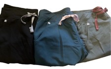 Figs Scrub Pants Zamora Womens M P Technical Cargo Stretch Straight Leg Lot Of 3