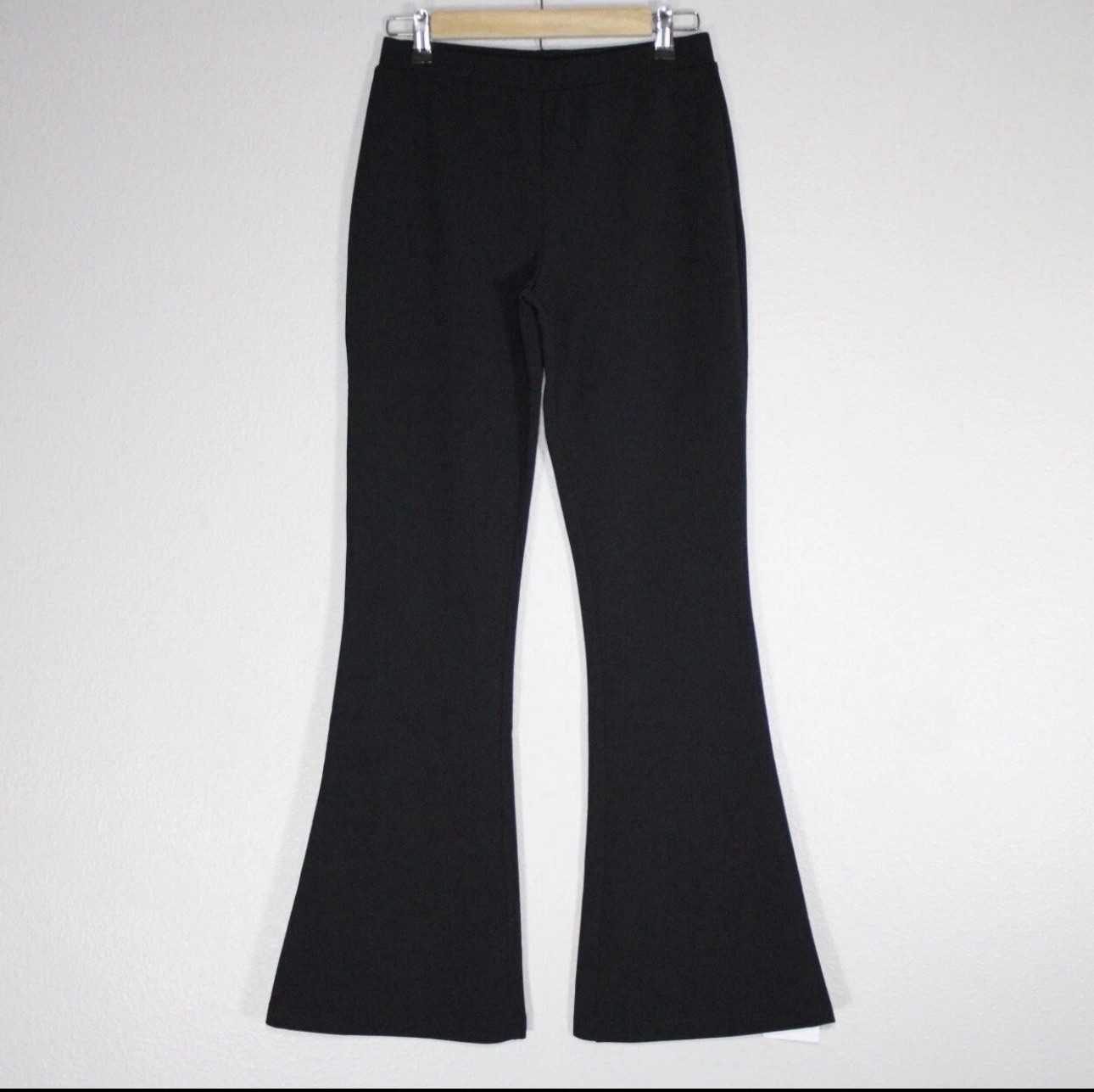 Asos Design Pants NWO TAGS  Womens Size 4 Flared Leg Black Pull On Leggings Boho