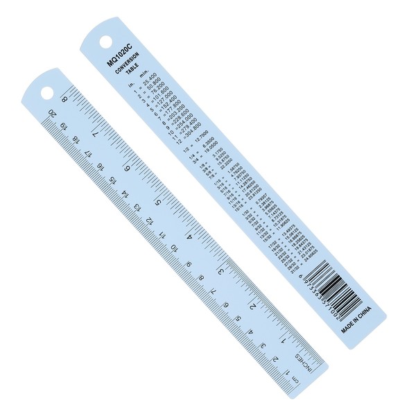 "20Cm/8\" Metalllineal, 2Er-Set Aluminium Lineal FüR Straight Edge, Blau"-image