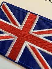 Set of 12 British Flag / Union Jack Iron-on / Sew-on Patches, Authentic London
