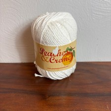 Peaches & Creme White 100% Cotton Yarn 2.5oz Worsted 4 Medium 120 Yards 11005