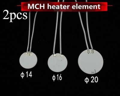 2Pcs MCH Ceramic Heater Diameter 14/16/20mm Disk Resistive Heating Elements