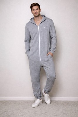 The Norwegian Original OnePiece Unisex Sz L Gray Zip Up Travel Lounge Original