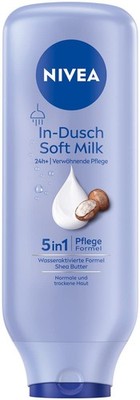 NIVEA In-Dusch Soft Milk (400 ml), Körpercreme mit Shea 400 ml (1er Pack) 