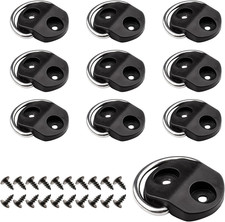 6 Pcs D-Ring Tie Downs Small D-Rings Anchor Lashing Ring Cargo Net Tie down Hook