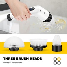 Electric Spin Scrubber Cordless Cleaning Brush Rotating Scrubber For Bathroom