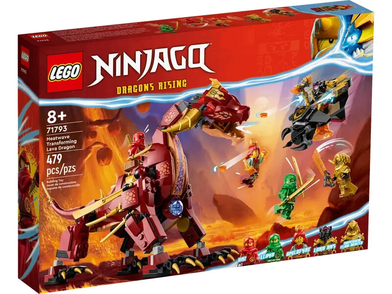 LAVAセット Lego Heatwave Transforming Lava Dragon 71793 NINJAGO Minifigure