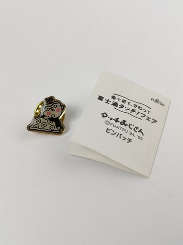 Fujitsu Vintage Novelty Pin 1999 Touch Ojisan Mascot Character Metal Japan - Picture 2 of 10