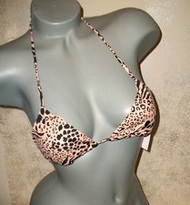 NWT Victoria Secret M Mixed Animal Print Triangle Swimsuit Bikini Top