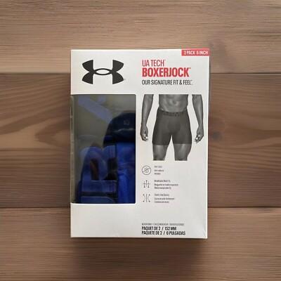 Under Armour Boxerjock Mens 5XL Blue Black 2 Pack 6  Performance Briefs