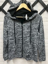 Adidas Essentials 3-Stripes Fleece Full Zip Sweatshirt Small Gray Black Logo