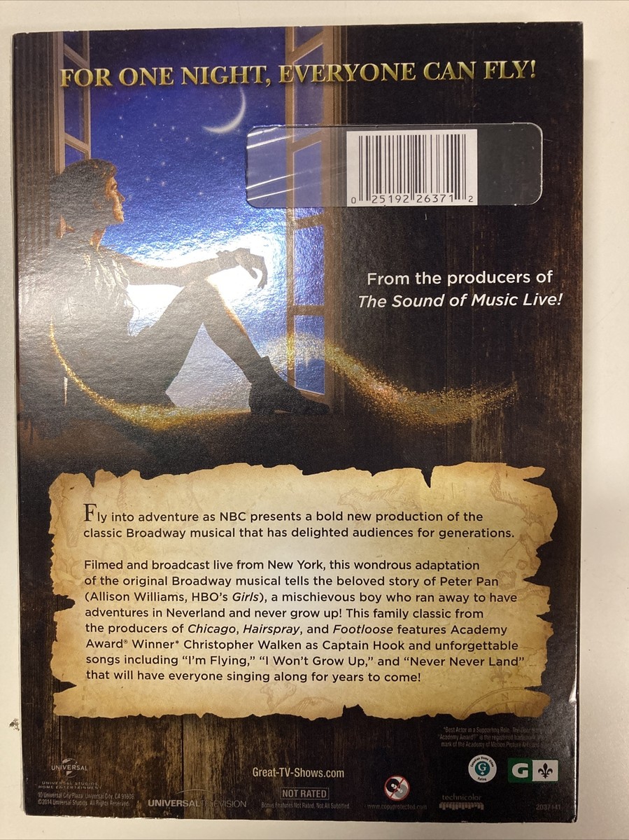 Peter Pan Live! (DVD, 2014) 25192263712| eBay